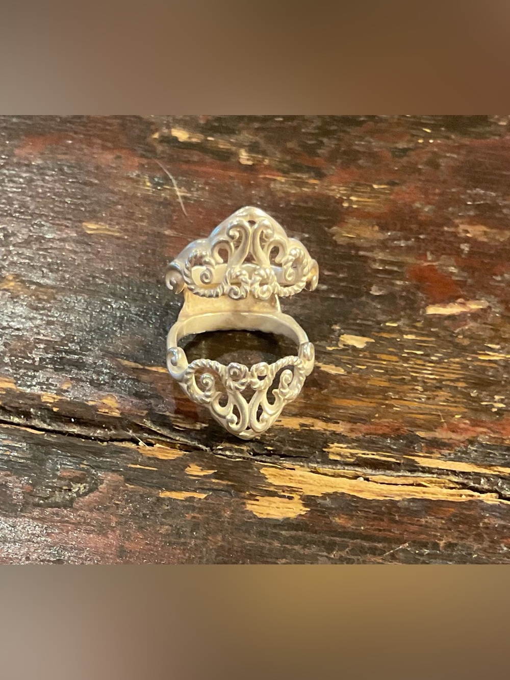 Ring Guard Ornate Sterling Silver Filigree Openwork.